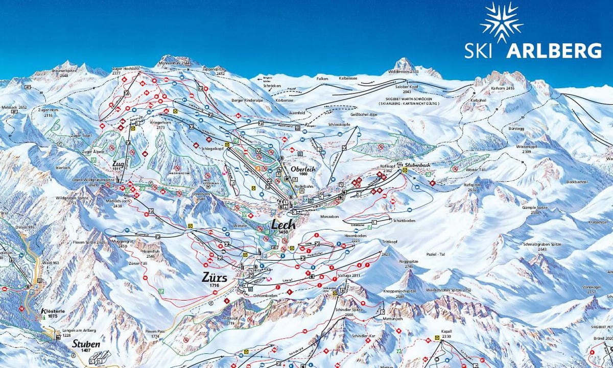 mapa ng arlberg austria