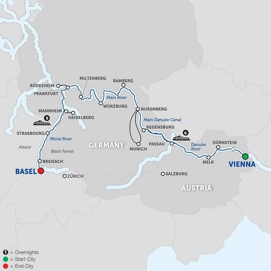 mapa ng austria ilog