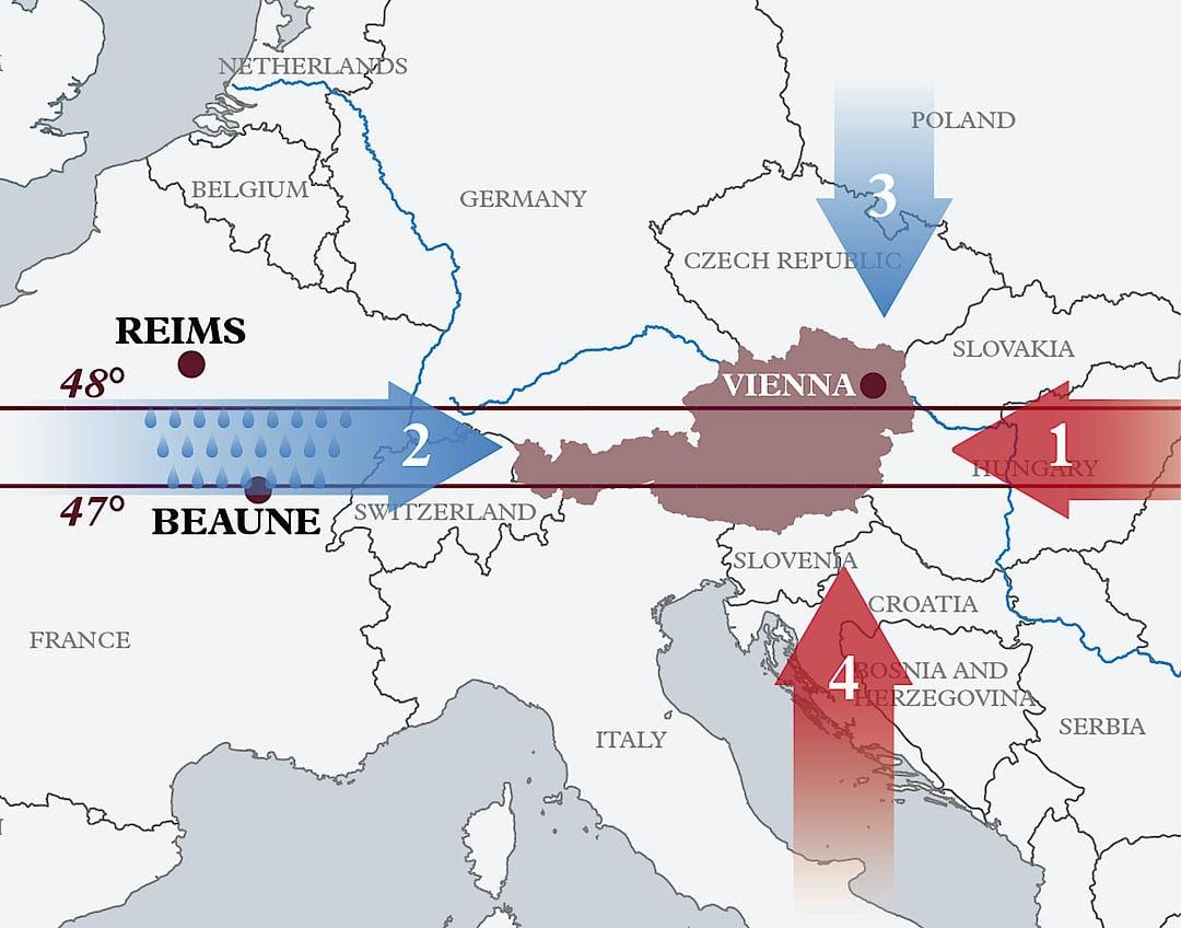 mapa ng austria klima
