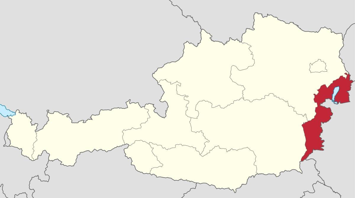 mapa ng burgenland austria