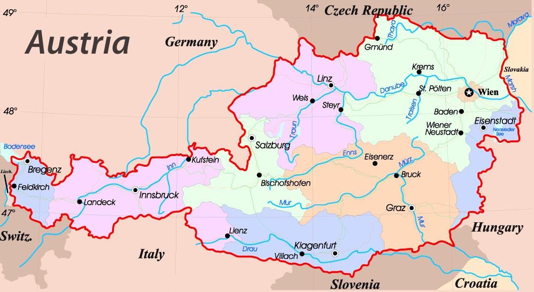 mapa ng eisenstadt austria