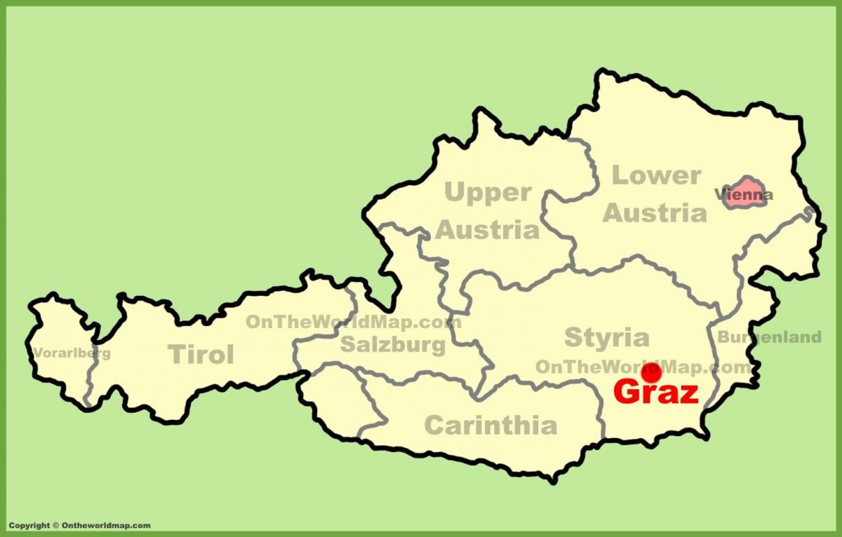 mapa ng graz, austria