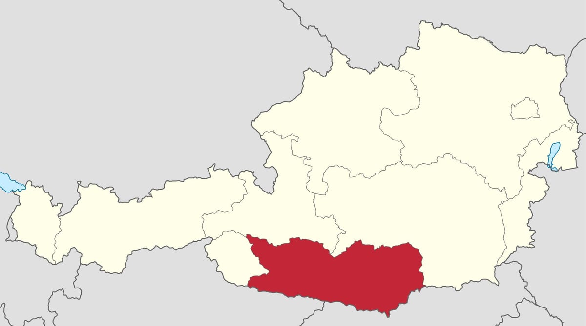 mapa ng austria karnten