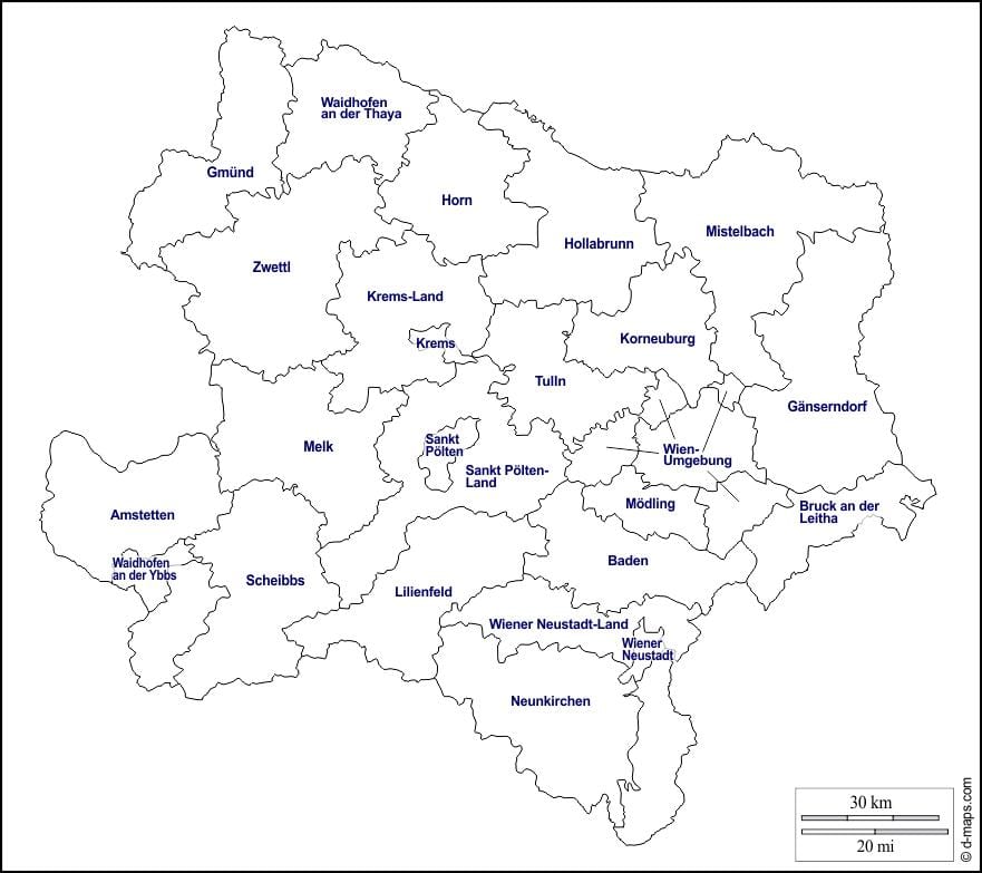 mapa ng mödling austria