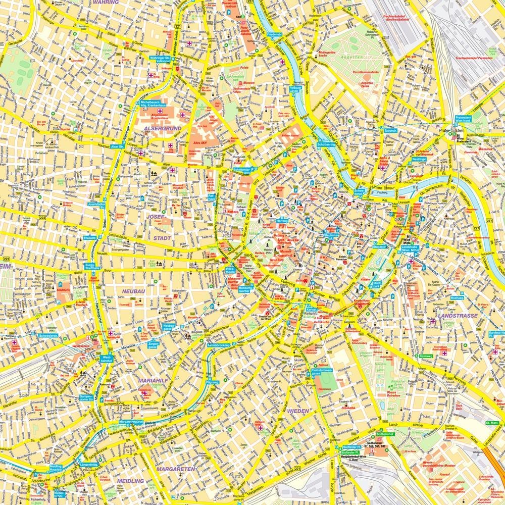 mapa ng kalye ng lungsod ng vienna austria