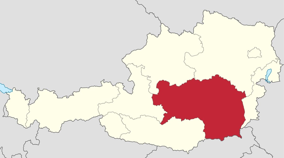 mapa ng steiermark austria