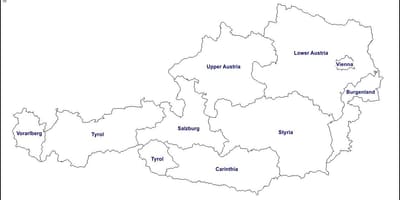 Blangkong mapa ng austria