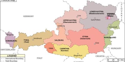 Mapa ng austria pampulitika 
