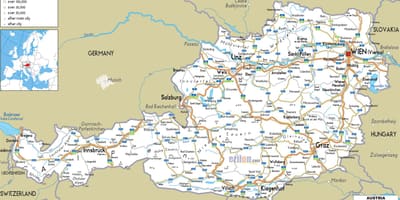 Mapa ng austrian ruta