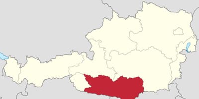 Mapa ng carinthia austria 