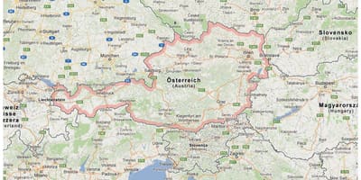 Mapa ng austria at mga kalapit na bansa