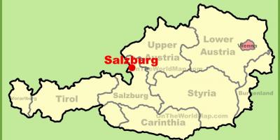 Salzburg Austria ng mapa