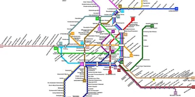 Vienna austria ng pampublikong transportasyon sa mapa