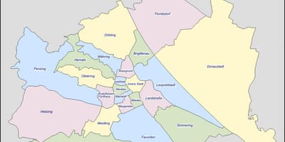 Mapa ng vienna austria distrito 