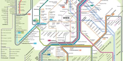 Istasyon ng tren sa vienna austria mapa
