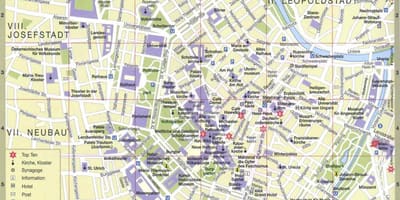 Mapa ng vienna austria pinupuntahan ng mga turista